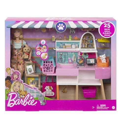 Barbie Doll & Playset, Pet Boutique with 4 Pets, Color-Change Grooming Feature & 20+ Themed Accessories thumbnail 7