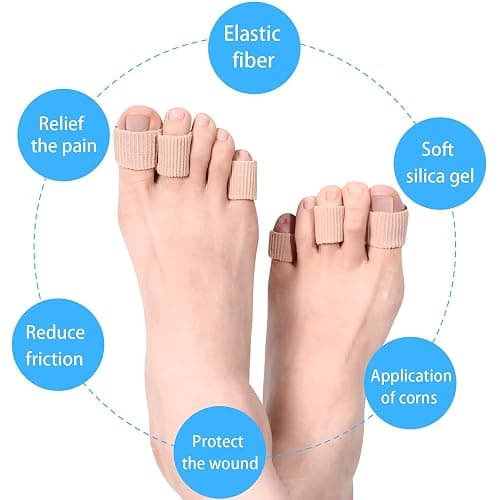 Blulu 16 Pcs Toe Cushion Tube Sleeves Soft Gel Corn Pad Protectors for Cushions Corns, Blisters, Calluses, Toes and Fingers thumbnail 3