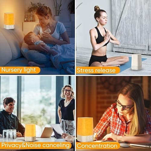 Réveil Lumineux Simulateur d'Aube, Lampe de Reveil avec 30 Sons pour Dormir, Lampe de Chevet à Intensité Variable avec Fonction Charge, Snooze, Minuteur, Réveil Matin Veilleuse pour Enfant/Ado/Adulte thumbnail 6