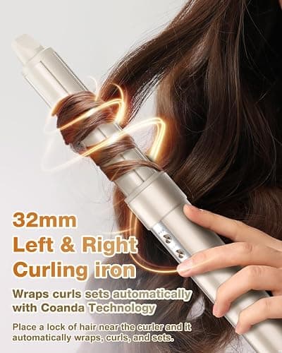 7MAGIC 6 in 1 Multi Hair Styler Dryer Brush, 110,000 RPM High-Speed, Negative Ionic, Fast Drying for Professional Blow Dry, Curling, Volumizing, Straightening and Styling, Gold thumbnail 5