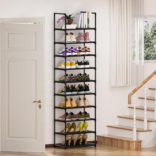 OYREL Shoe Rack, Sturdy Metal Shoe Rack Organizer,Narrow Shoe Racks for Closets,Shoes Rack,Shoe Stand,Shoe Shelf thumbnail 2
