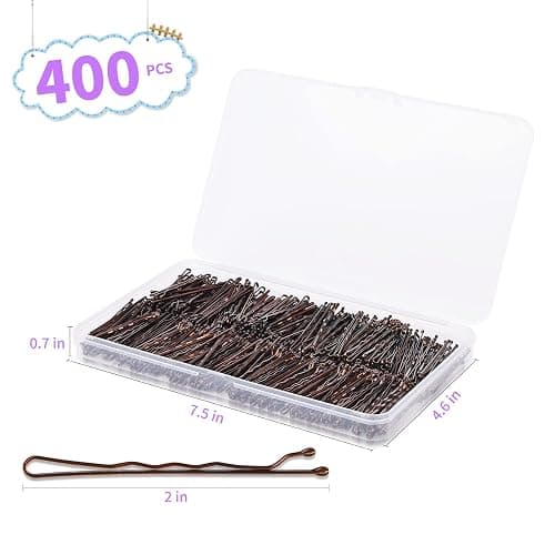 400Pcs Bobby Pins Brown, Cyluer Bobby Pin, 2 Inch Premium Bobby Pins Secure Hold & Pain Free For Women Girls and Kids, Invisible Wave Hair Pins Bulk With Storage Case, Suitable For Various Hairstyles thumbnail 2