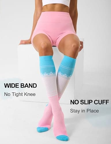 FITRELL 3 Pairs Compression Socks for Women and Men 20-30mmHg-Circulation Support Socks thumbnail 4