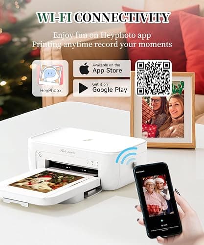 iDPRT 4x6 Photo Printer - 108 Sheets & 2 Ribbon, Instant Picture Printer for iPhone, Android - Thermal Dye Sublimation, WI-Fi Connnecting, Color Photo Printers for Home Use thumbnail 3