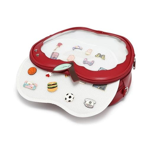 CHERRY SAUCE Cute Red Apple Ita Bag Kawaii Pin Display Purse Backpack Crossbody Shoulder Bag thumbnail 3