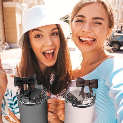 Hpebl 6Pcs Silicone Straw Toppers Covers for Stanley Cups 40/30oz 10mm(0.4in) Dust-Proof Bow Straw Covers Toppers Suitbale for Stanley Cup Accessories Reusable Straws Caps (Colorful F) thumbnail 6