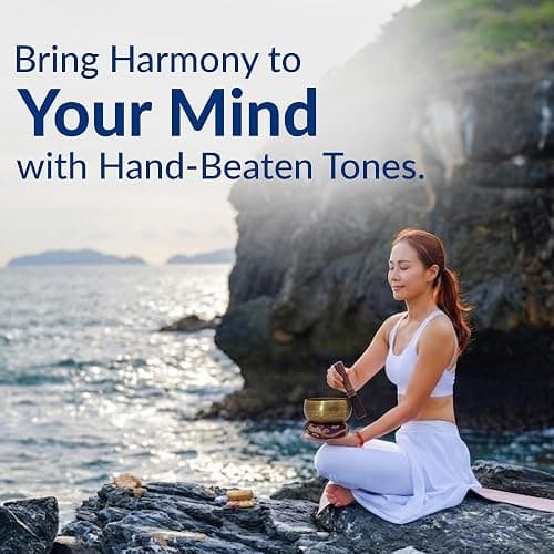 Tibetan Hand Made Singing Bowl – Authentic Nepalese Hand Beaten Meditation Bowl Set with Cushion & Mallet – Sound Healing Bowl for Yoga, Mindfulness & Chakra Therapy(8.5cm) thumbnail 7
