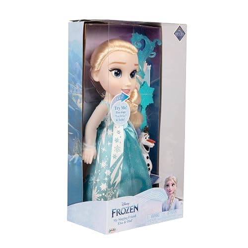 JAKKS Pacific Elsa Doll Classic My Singing Friend Elsa Doll & Olaf Figure thumbnail 4