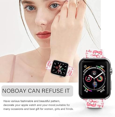 Holiday Cartoon Bands Compatible with Apple Watch Band 38MM 40MM 41MM 42MM 44MM 45MM 49MM, Silicone Strap Compatible with iWatch Bands Ultra Series SE 9 8 7 6 5 4 3 2 1 for Women Men thumbnail 5