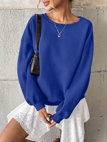 EasyGala Women Fleece Sweatshirts Oversized Crewneck Pullover Trendy Long Sleeve Tops Fashion Fall Outfits Clothes 2025 thumbnail 2