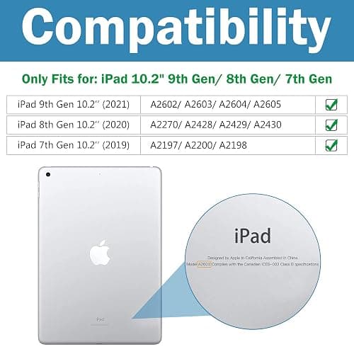 ProCase 2 Stück Schutzfolie für iPad 10,2 Zoll 9. / 8. / 7. Generation 2021/2020/2019, Displayschutzfolie 9H Gehärtetes Glas Screen Protector Folie –Klar thumbnail 2