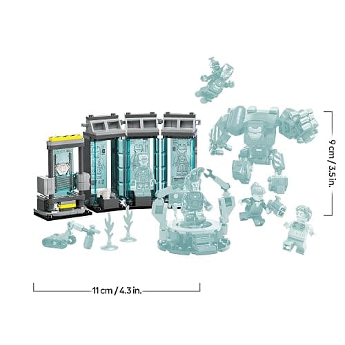 LEGO | Marvel Laboratorio di Iron Man: Sala delle Armature - Giocattolo per Fan dei Supereroi con Mech e 5 Minifigure come Aldrich Killian e Robot Dum-E - Regalo Avengers per Bambini da 8 Anni 76315 thumbnail 3