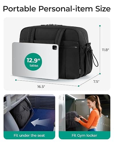 BAGSMART Gym Bag for Women, Duffle Bag for Travel with Wet Pocket, Lightweight Carry on Weekender Duffel, Water Resistant thumbnail 2