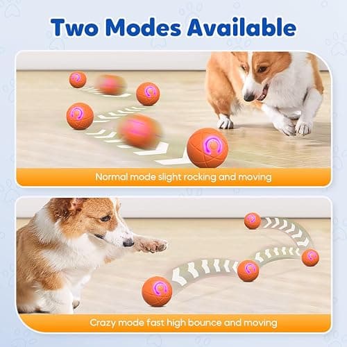 KEAOZA Upgraded Interactive Dog Ball, 2025 New Activated Automatic Rolling Balls for Dogs, Self Moving Vibrating Smart Jumping Bouncing and Rotating Pets Toy to Keep Them Busy (New -Blue) thumbnail 5