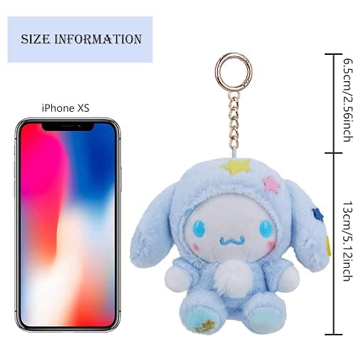 Roffatide Cartoon Keychain Plush Stuffed Key Chain Cute Key Ring Gifts for Women Perfect Cartoon Key Chain for Female Male thumbnail 2