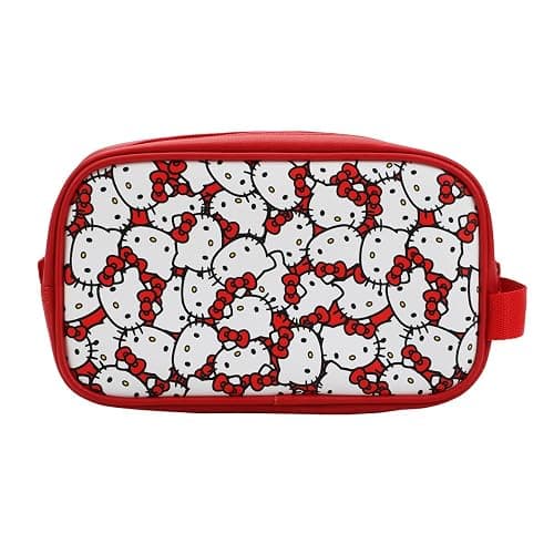 Bioworld Hello Kitty Character Face All-Over Print 9" Dual Compartment Toiletry Kit thumbnail 4