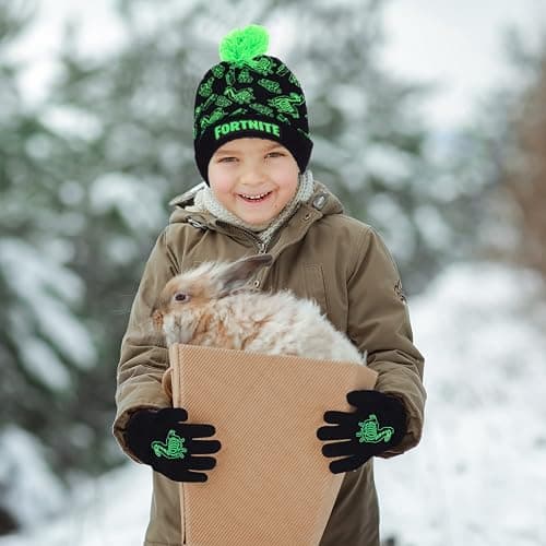Fortnite Boys Winter Beanie Hat and Snow Gloves for Boys 2 Piece Set thumbnail 4