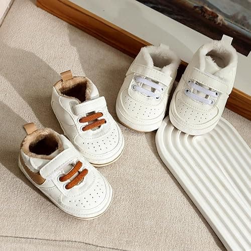 Clowora Unsex Baby Shoes Boys Girls Infant Sneakers Non-Slip Soft Rubber Sole Toddler Crib First Walker Lightweight Shoes thumbnail 4
