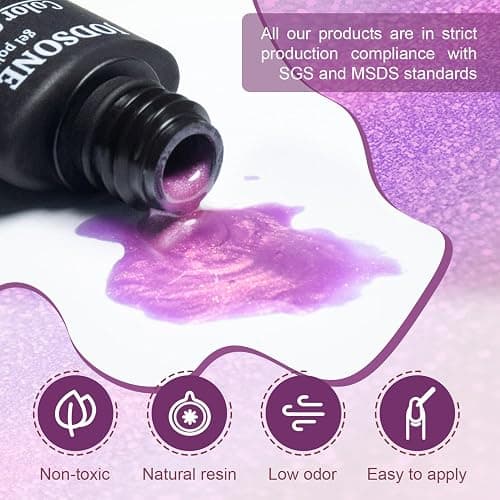 JODSONE 60 PCS Gel Nail Polish Starter Kit With U V Light 55 Kinds Of Color Glitter Gel Polish No Wipe Base And Glossy Matte Top Coat Easy To Apply thumbnail 6