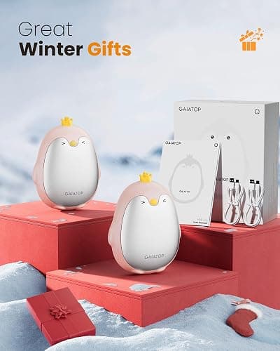 Gaiatop Magnetic Hand Warmers Rechargeable 2 Pack, 3 Settings Cute Pocket Penguin, Fast Hot Hands Reusable Portable Electric Heater for Camping Hunting Golf, Stocking Stuffers Gifts for Women Men thumbnail 6
