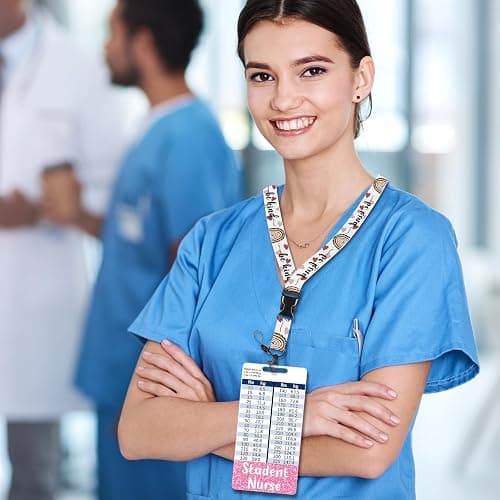 Plifal Student Nurse Badge Buddy Card Holder Nursing Accessories Vertical ID Name Identification Tags Nurse Work W Height & Weight Conversion Charts thumbnail 7