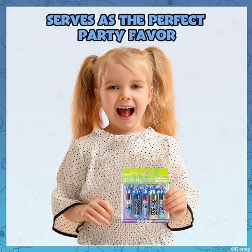 Disney Stitch 5 Pc Plant Based, Moisturizing Lip Balm Makeup Set for Girls Kids Toddlers, Perfect for Parties Sleepovers Makeovers Birthday Gift for Girls 3 Yrs+ by Townley Girl thumbnail 7