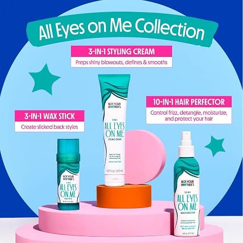 Not Your Mother's All Eyes On Me 3-in-1 Hair Styling Cream, 5.5 oz | Styling Cream with UV Protection and up to 450 Degree Heat Protection - For All Hair Types - Berry Vanilla Scent thumbnail 8