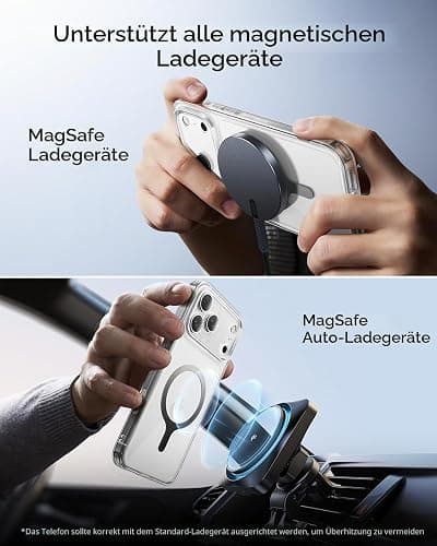 ESR für MagSafe Ring Aufkleber, MagSafe Sticker Metallring für iPhone 17-11 | 2 Stück Magnet für Handyhülle, Universal-Ladegerät-Umrüstset, für Samsung S26+/S26 Ultra/S24/S23, Pixel 10 und mehr, Schwarz thumbnail 6