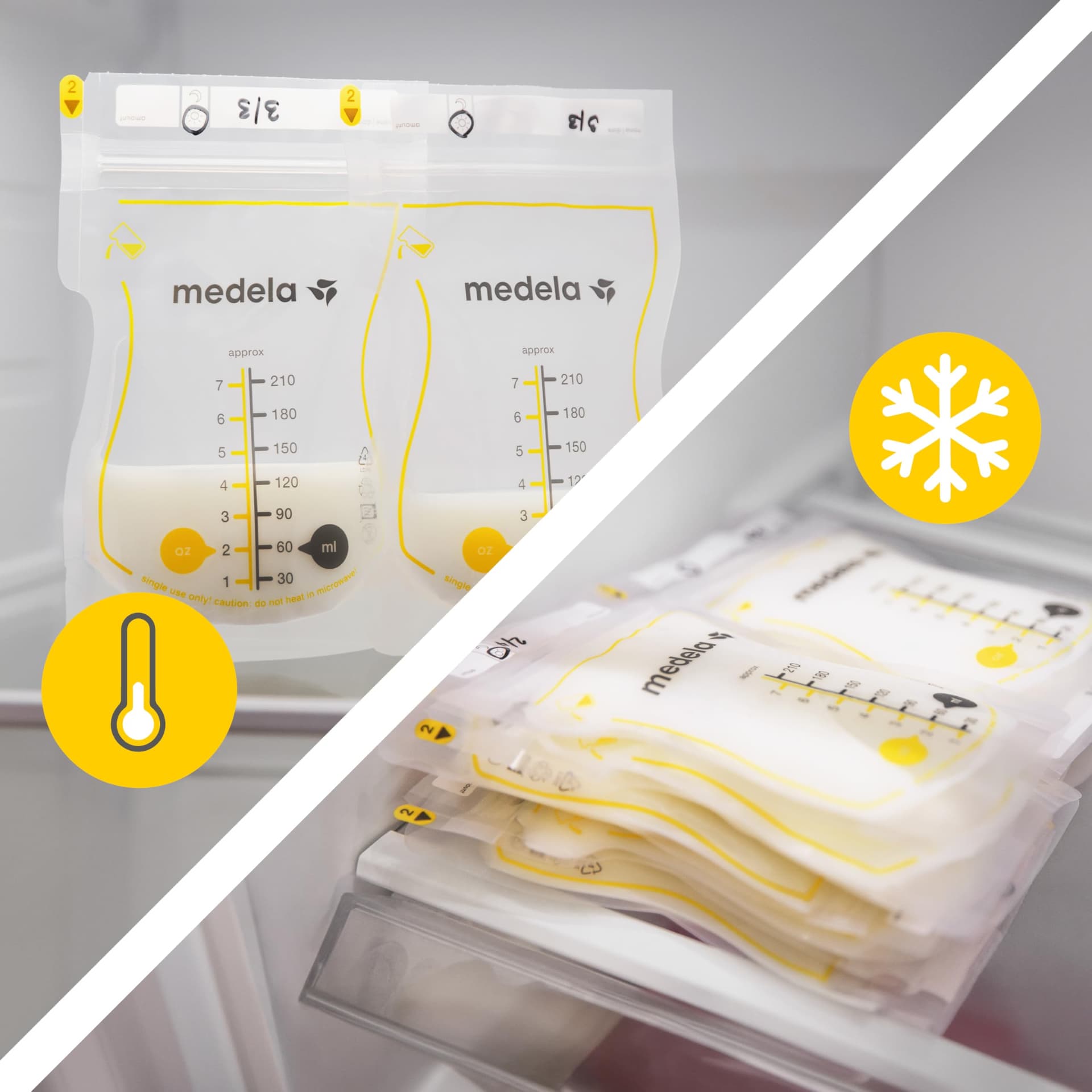 Medela Easy Pour Breastmilk Storage Bags, Disposable Leakproof Breast Milk Bags with Milk Protection, Recyclable & BPA Free, 210ml Capacity, 25 Pack thumbnail 5