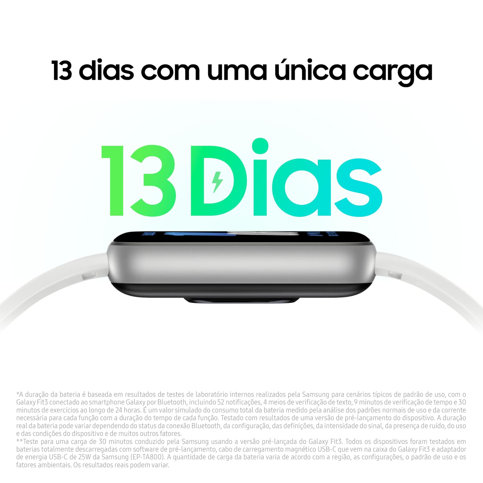 Smartwatch Samsung Galaxy Fit3 Display 1.6" Prata thumbnail 3
