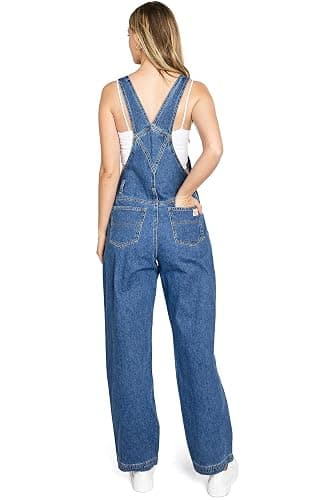 Lana Roux 90s Retro Dungaree Utility Soft Denim Twill Jumpsuit Overalls thumbnail 3