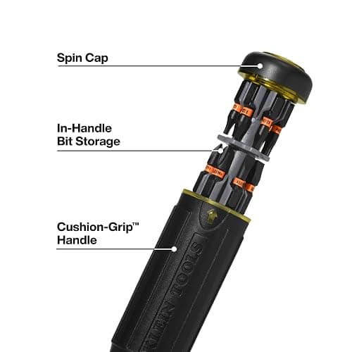 Klein Tools 32303HD Impact Driver Set, 20-in-1 SAE Impact Rated Sockets and Screwdriver Tool with Phillips, Slotted, Square and Torx Tips thumbnail 8