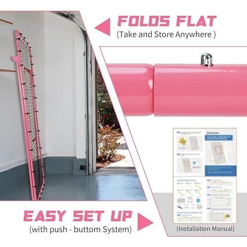 5-Angle Adjustable Volleyball Rebounder Net 7x4ft, High Stable Bounce Back Training Equipment for Practicing Volleying Bumping Spiking with High-Tension Net, PU Volleyball and Pump, Stakes thumbnail 9