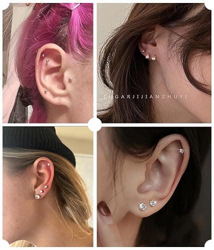 VitaCool Ear Piercing Kit Disposable Ear Cartilage Piercing Gun Kit with Sterile CZ Studs Easy and Safe Earring Self for Yourself Use at Home - Style A thumbnail 6