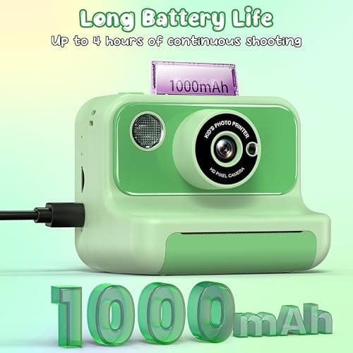 Kids Camera Instant Print, Christmas Birthday Gifts for Girls and Boys, Kids Camera 1080P HD Video Digital Toddler Camera Toy for 3 4 5 6 7 8 9 10 11 12 Years Old thumbnail 5