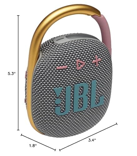 JBL Clip 4 - Portable Mini Bluetooth Speaker, big audio and punchy bass, integrated carabiner, IP67 waterproof and dustproof, 10 hours of playtime, speaker for home, outdoor and travel (Grey) thumbnail 10
