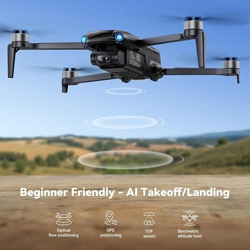 Ruko U11MINI 4K, Drones with Camera for Adults 4K Video 8K Photo, Under 249g, 3-Axis Gimbal EIS, 20000ft FPV Transmission, AI Takeoff/Landing, Auto Return, GPS with Beeper, Beginner (96-Min Flight) thumbnail 7