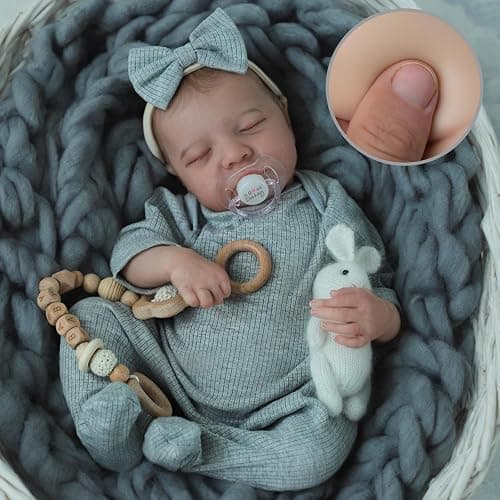 SCOM Realistic Reborn Baby Dolls - 18 Inch Real Life Baby Girl, Lifelike Newborn Weighted Doll with Full Body Soft Vinyl for Kids Age 3 4 5 6+ Gift - Image 1