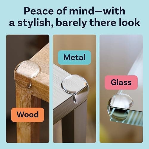 Corner Protector for Baby, Protectors Guards - Furniture Corner Guard & Edge Safety Bumpers - Baby Proof Bumper & Cushion to Cover Sharp Furniture & Table Edges - Clear and Transparent - (18 Pack) thumbnail 3