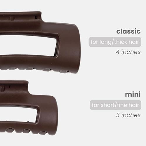 The Original Mello Hair Claw Clip Squishy Claw Clip Made in Korea Patent Pending 30021976 (Dark Brown, Medium) thumbnail 2