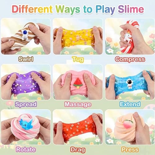 12 Pack Slime Kit, with 4 Butter Slime, 4 Jelly Cube Crunchy Slime and 4 Cloud Slime, Soft and Non-Sticky, DIY Stress Relief Toys for Girl and Boys, Birthday Gift, Party Favor, Classroom Reward thumbnail 4
