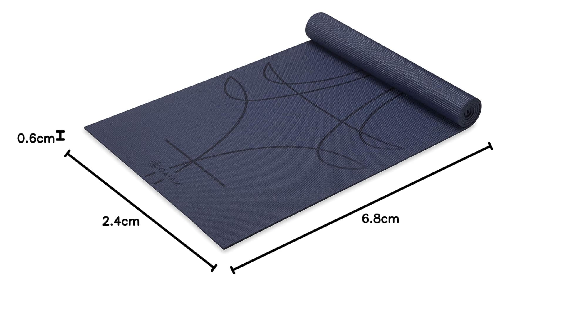 Gaiam Yoga Mat - Premium 6mm Print Extra Thick Non Slip Exercise & Fitness Mat for All Types of Yoga, Pilates & Floor Workouts (68"L x 24"W x 6mm Thick) thumbnail 6