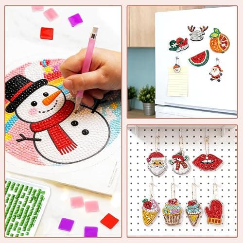 FEBSNOW 60 Piece Diamond Art Wax Pads Diamond Art Painting Glue Clay | Diamond Art Wax Pads, Multi Color, Wax Refills for Crafters, Diamond Art Painting Accessories and Tools thumbnail 7