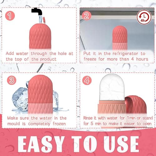 WishesMar Ice Roller for Face and Eyes Ice for Facial and Neck - Effectively Puffiness Relief, Self Skin Care, Sunburn Repair Massage Cube Skincare Beauty Tool for Shrink Pores thumbnail 3