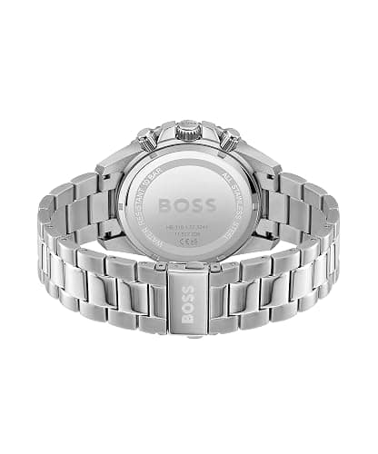 BOSS Men's 45mm Chronograph Quartz Watch Admiral Collection with Stainless Steel, Silicone or Ocean Plastic Textile Strap, Date Fuction and 3 Sub-Dials thumbnail 3