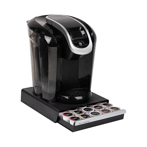 Mind Reader Single Serve Coffee Pod Drawer, 30 Pod Capacity, Countertop Organizer, 10.5"L x 12.75"W x 2.5"H, Black - Image 1
