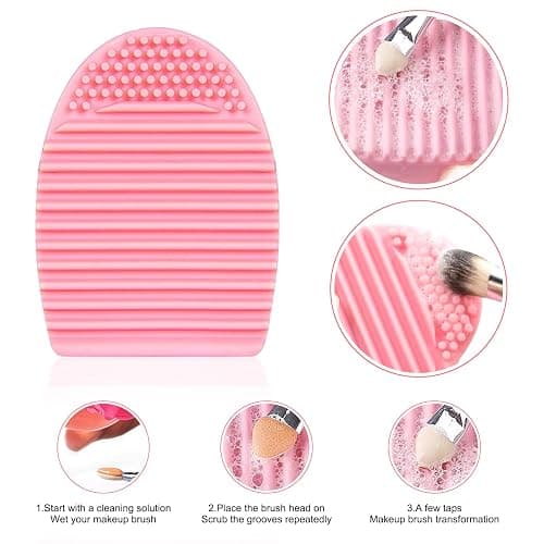 UCAMP Organisateur Maquillage avec porte-pinceaux-Boîte de Rangement de Maquillage 3 niveaux avec poignées et couvercle transparent,Boîte Rangement Maquillage étanche et anti-poussière thumbnail 4