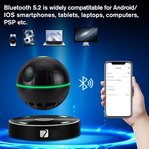 Upgraded Wireless Arc Star Floating Speaker, Magnetic Levitating Bluetooth Speaker with 8W Loud 360 Stereo Sound, Cool Tech Gadgets, Creative Gifts for Home Office Decoration thumbnail 7