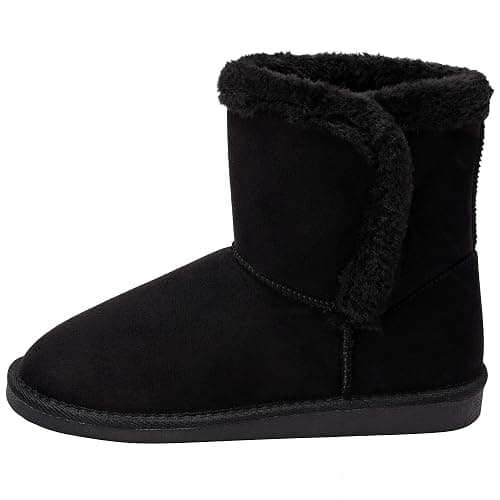 Alpine Swiss Mindy Women’s Winter Boots | Short Faux Shearling Boot | Warm Comfortable Micro Suede | Anti-Slip Sole | Stylish Fall & Winter Footwear - Image 1