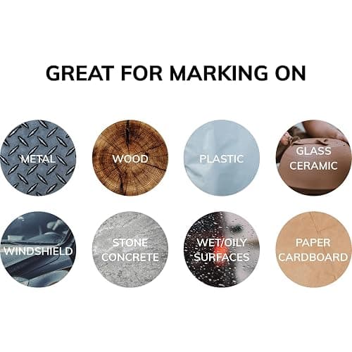 uni Paint PX-20 Oil-Based Paint Markers, Medium Line (1.8-2.2mm), Assorted Colors, 6 Pack thumbnail 4